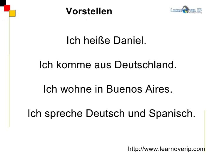 امتحان B1 لـ اللغة الالمانية القسم الشفهي - التعريف بالنفس vorstellen4 2 تعلم اللغة الالمانية