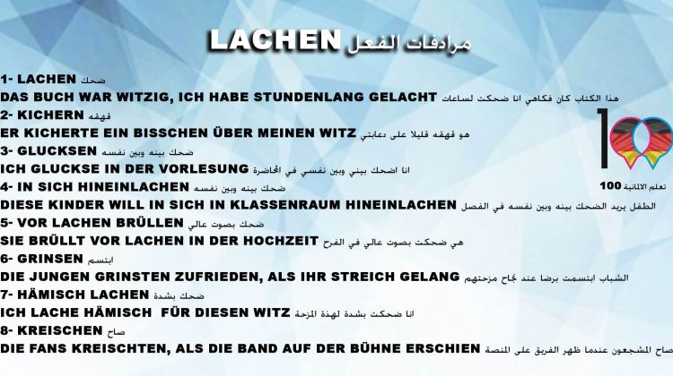 مرادفات الفعل Lachen – تعلم اللغة الالمانية