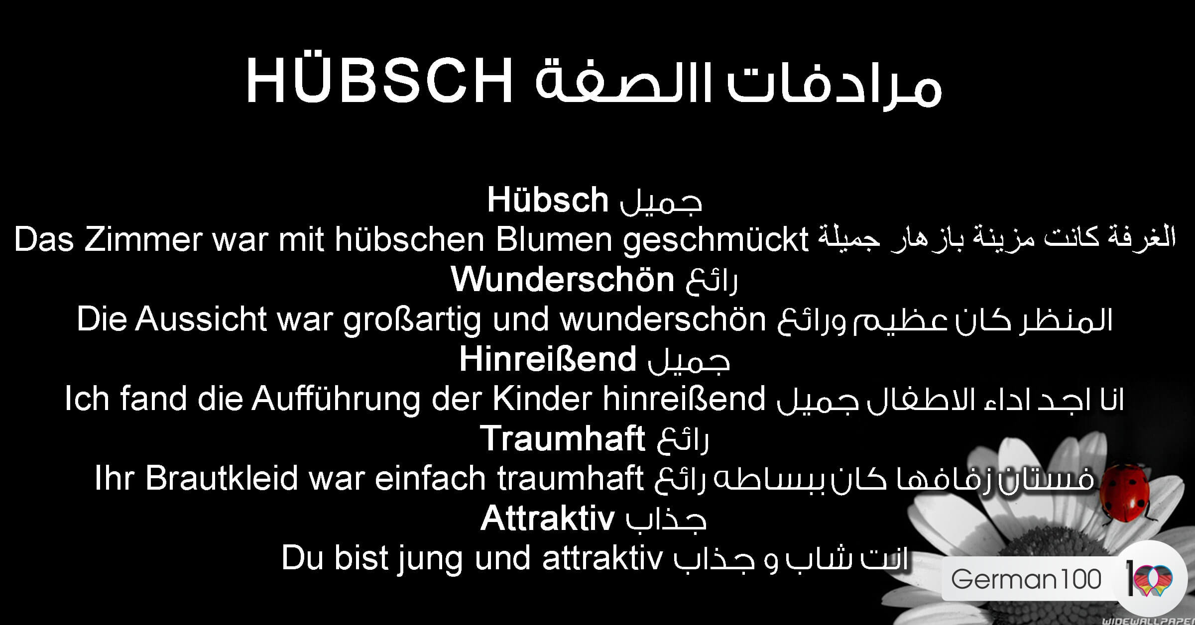 مرادفات الصفة Hübsch - تعلم اللغة الالمانية F Water Mark1506279340id 59c7ff9f8091b0 1 1 تعلم اللغة الالمانية